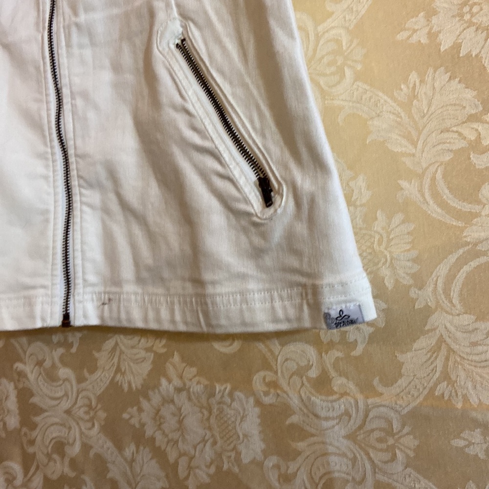 White Prana zip up fall jacket Organic cotton size large new with tags - Picture 6 of 8
